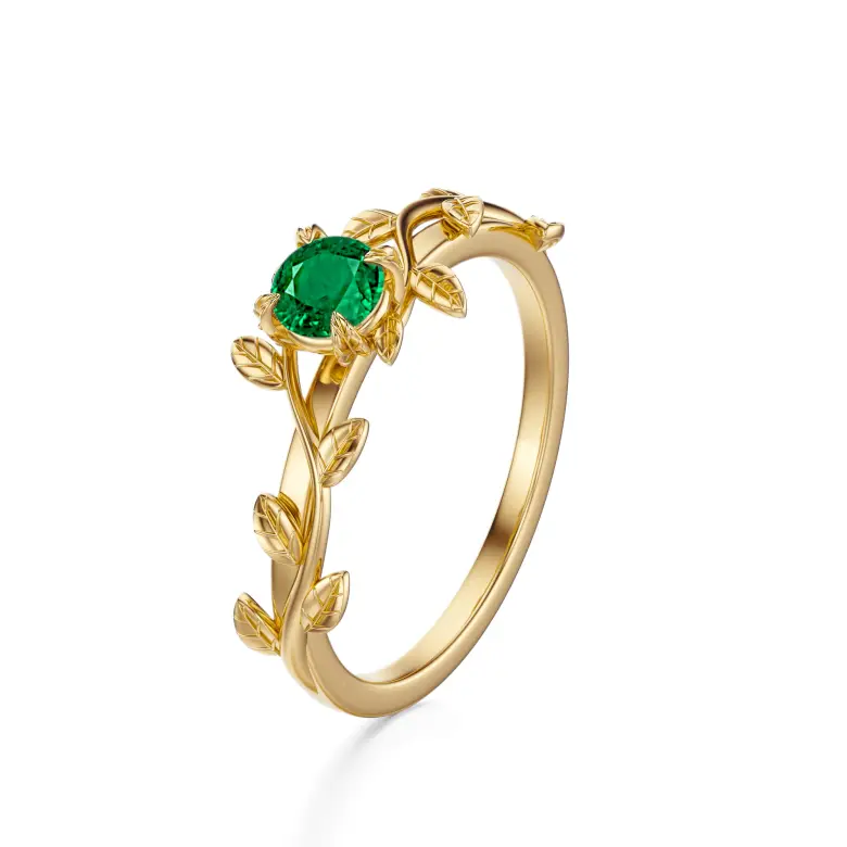 Pierścionek zaręczynowy z szmaragdem AJPZ_149